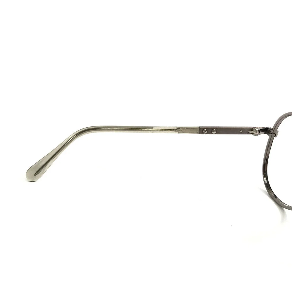 Vintage Hudson Safety Eyeglasses Frames Z87 Gunmetal Silver Aviator 54-15-140